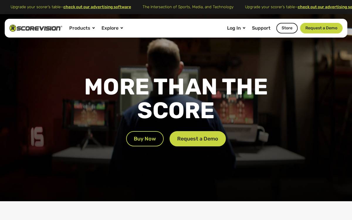 Scorevision website preview