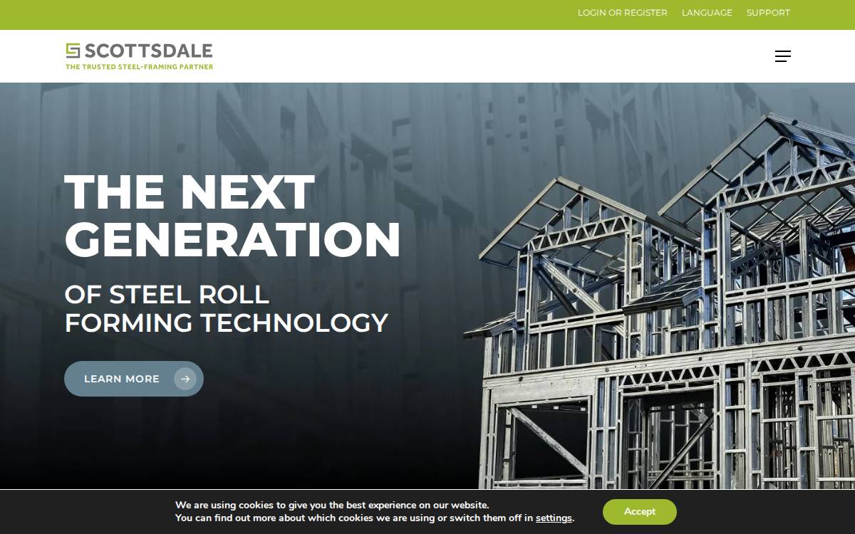 Scottsdale Construction Systems Private Equity website preview