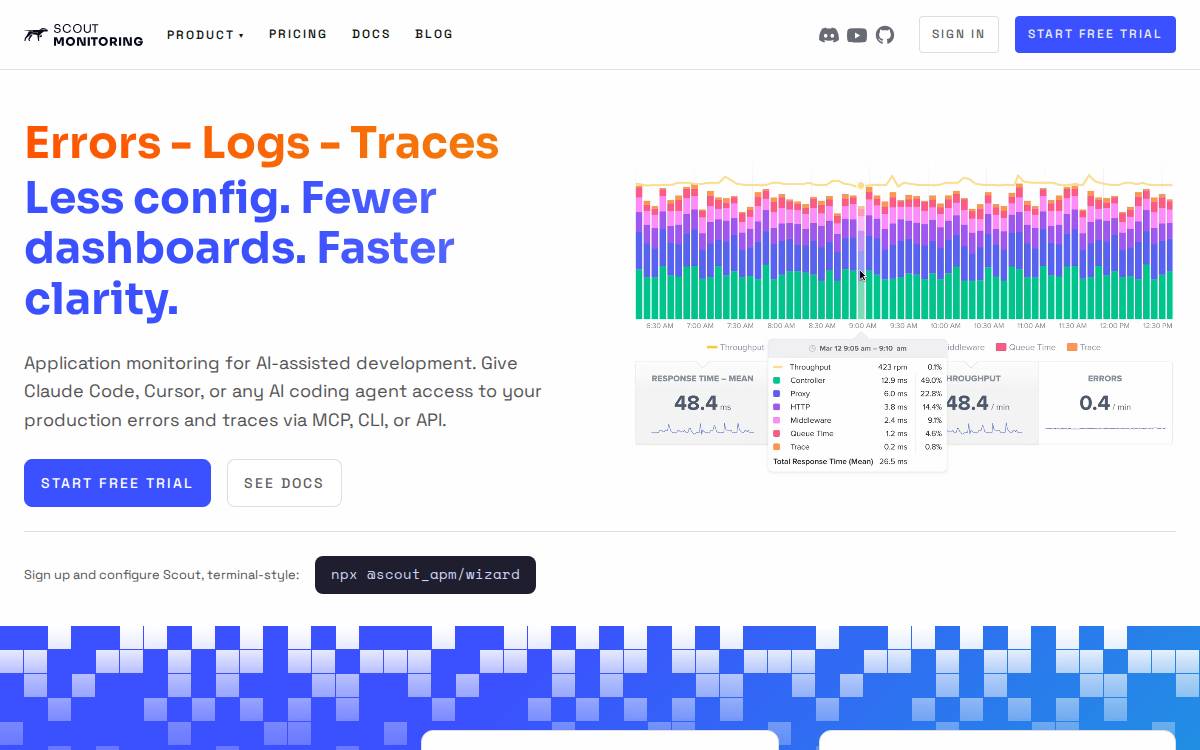 Scout APM website preview