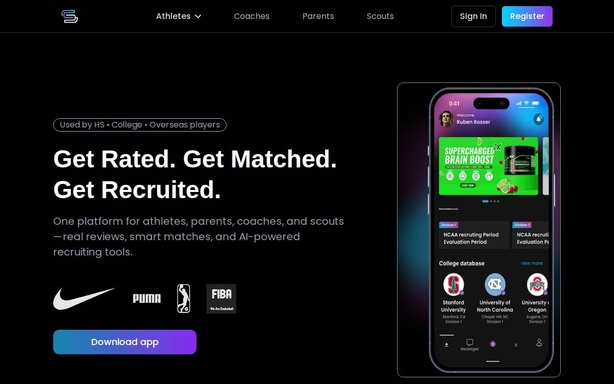 Scoutz website preview