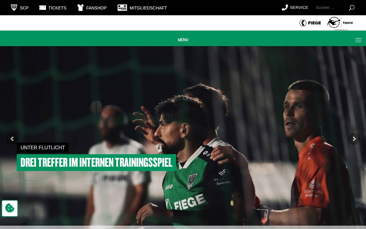 Scpreussen Muenster website preview