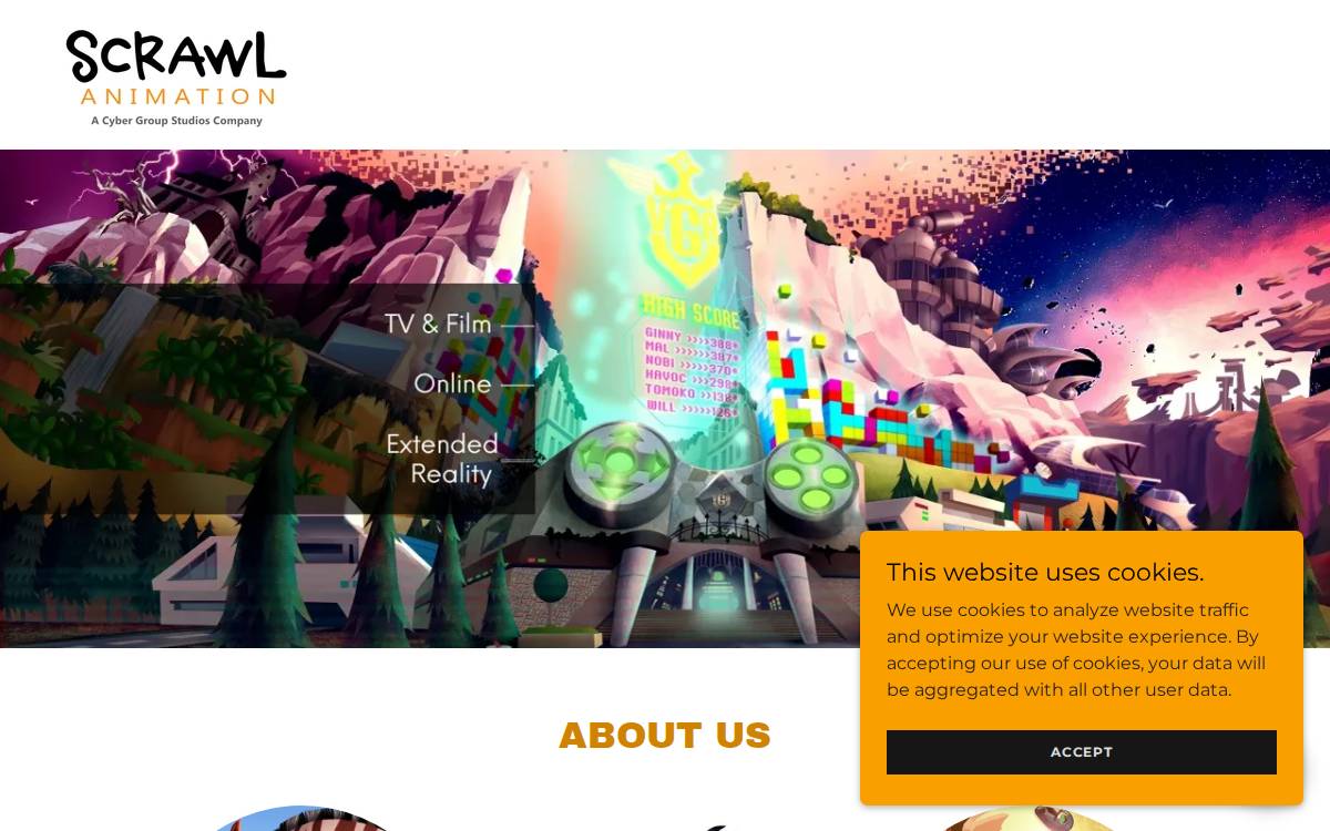 Scrawlanimation website preview