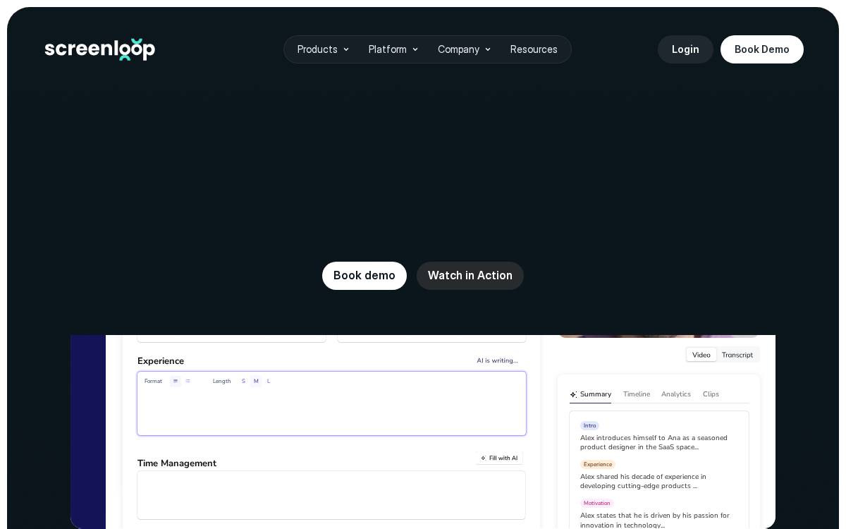 Screenloop website preview