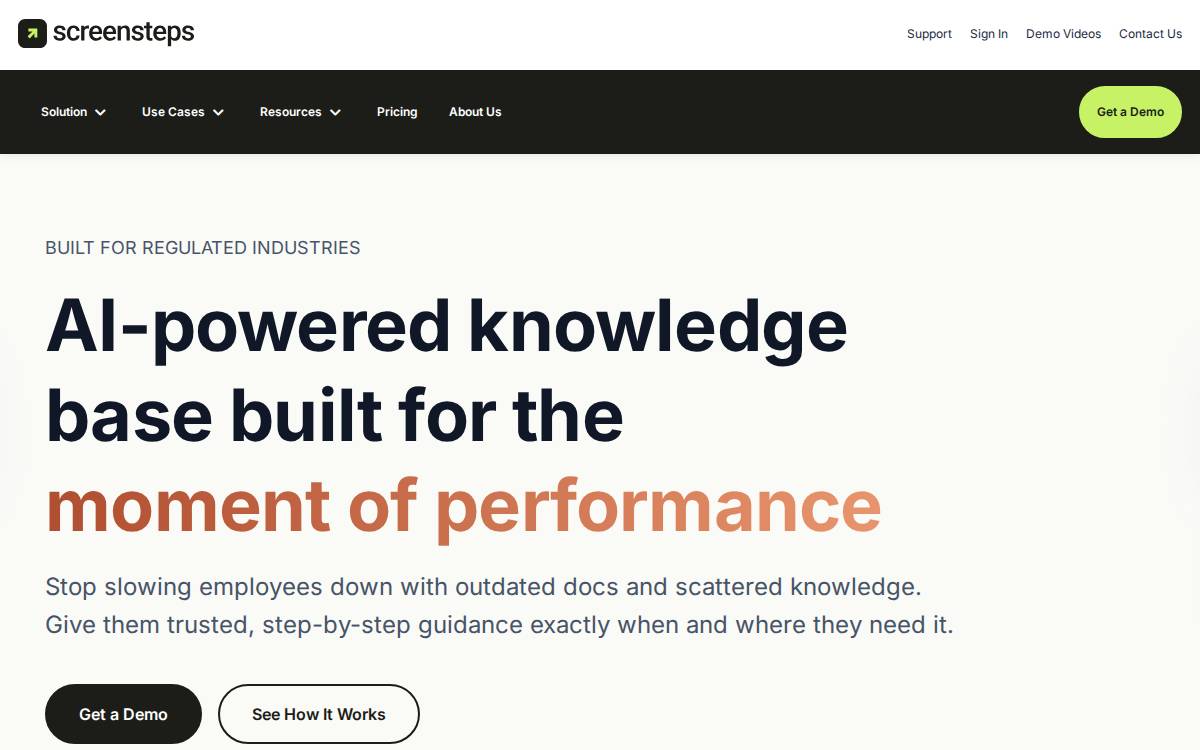 ScreenSteps website preview