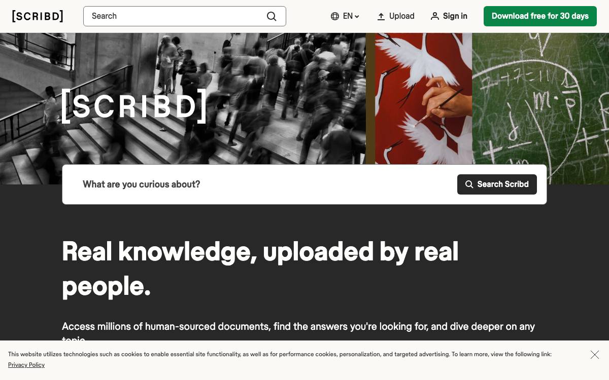 Scribd website preview