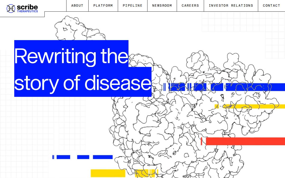 Scribe Therapeutics website preview