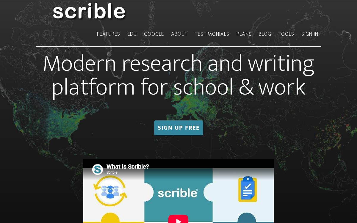 Scrible website preview