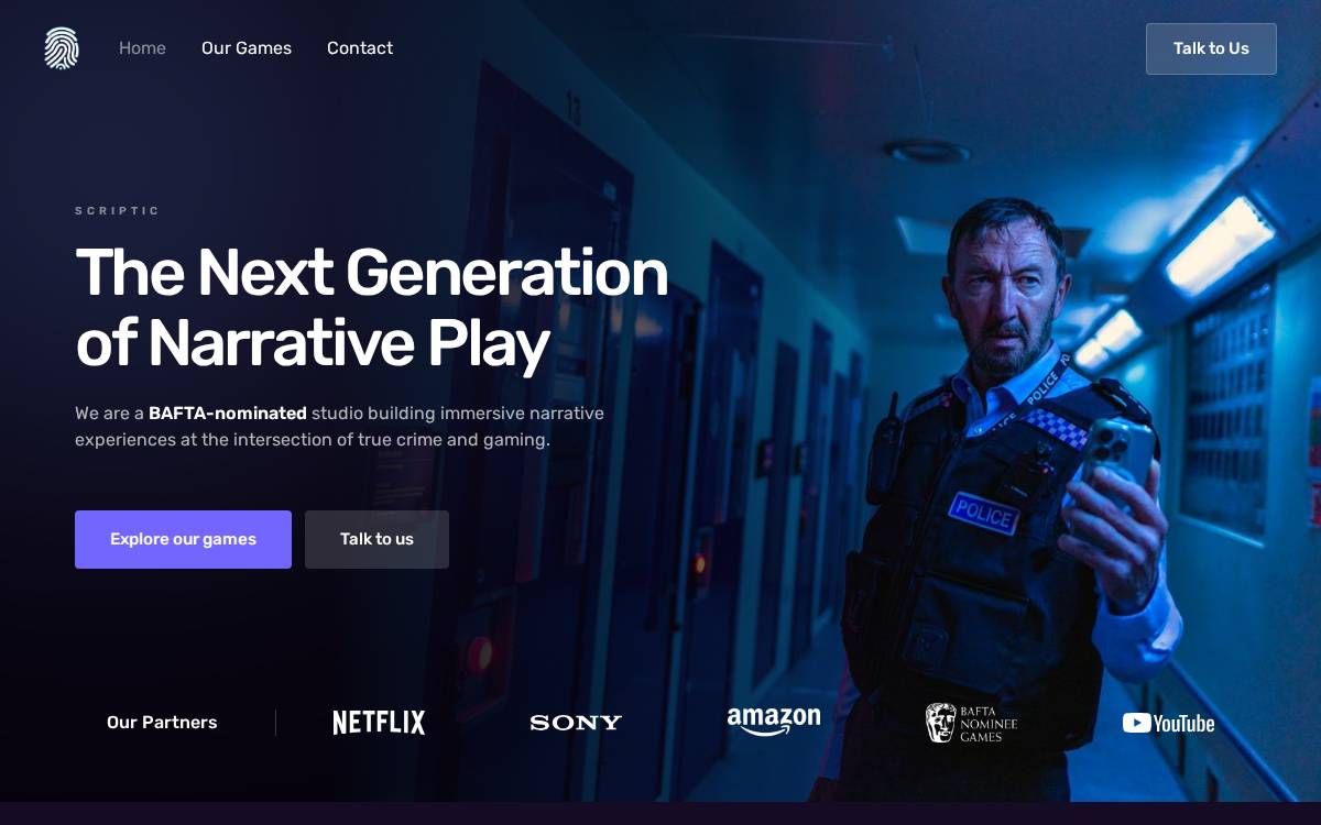 Scriptic website preview