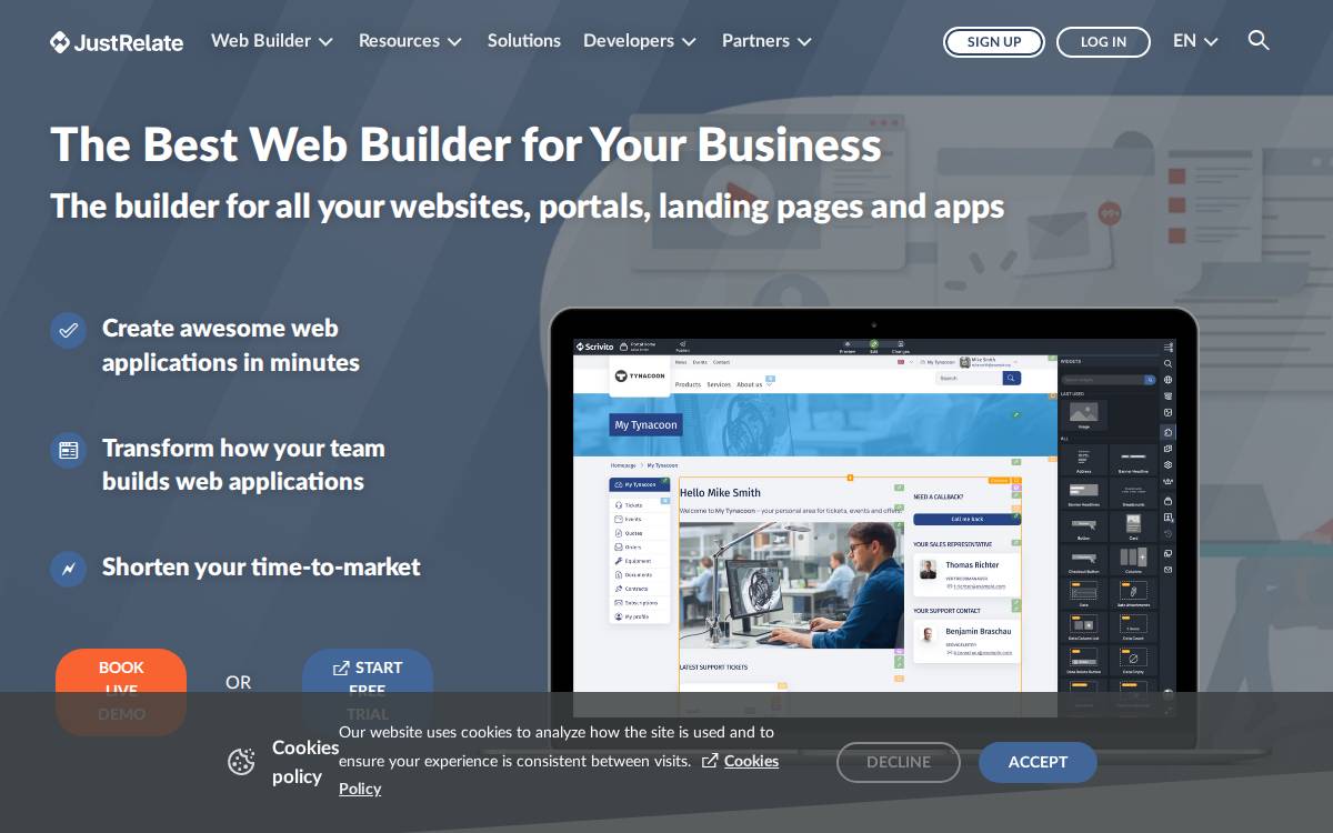 Scrivito website preview