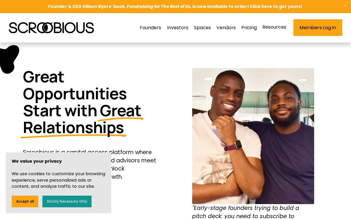 Scroobious website preview