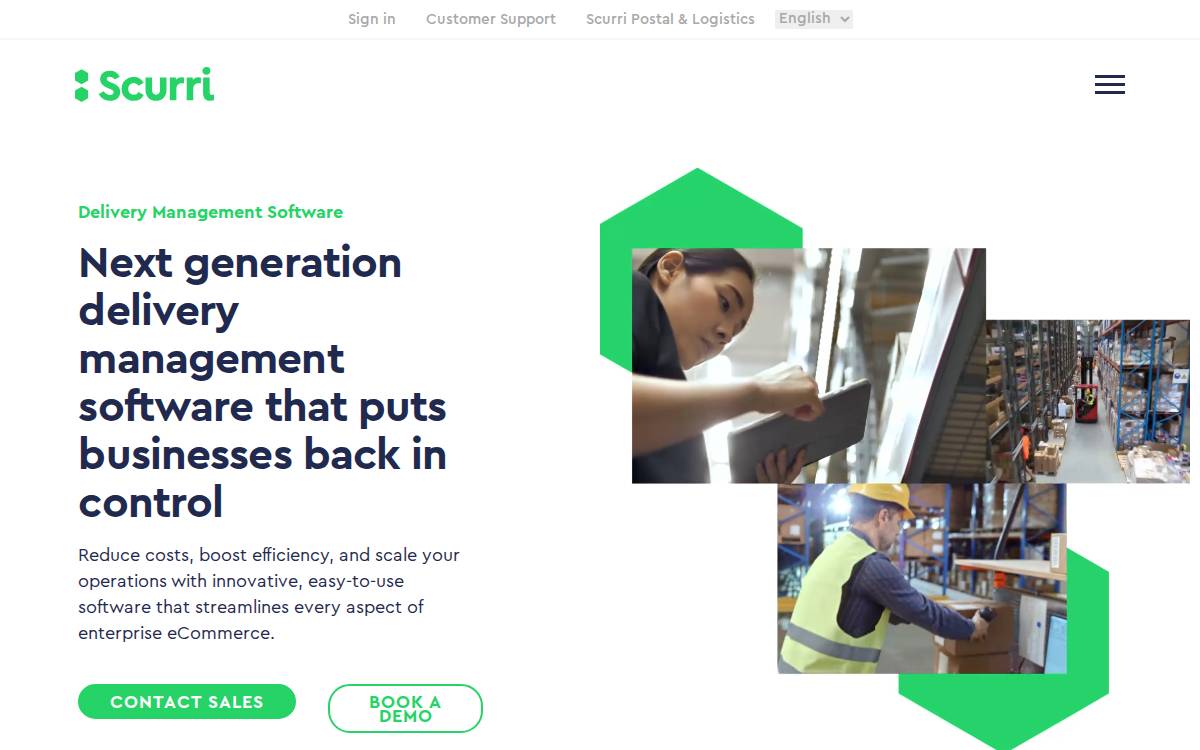 Scurri Delivery Management Software website preview