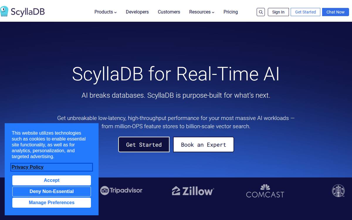 Scylladb website preview