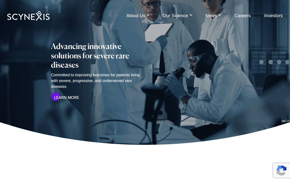 Scynexis website preview