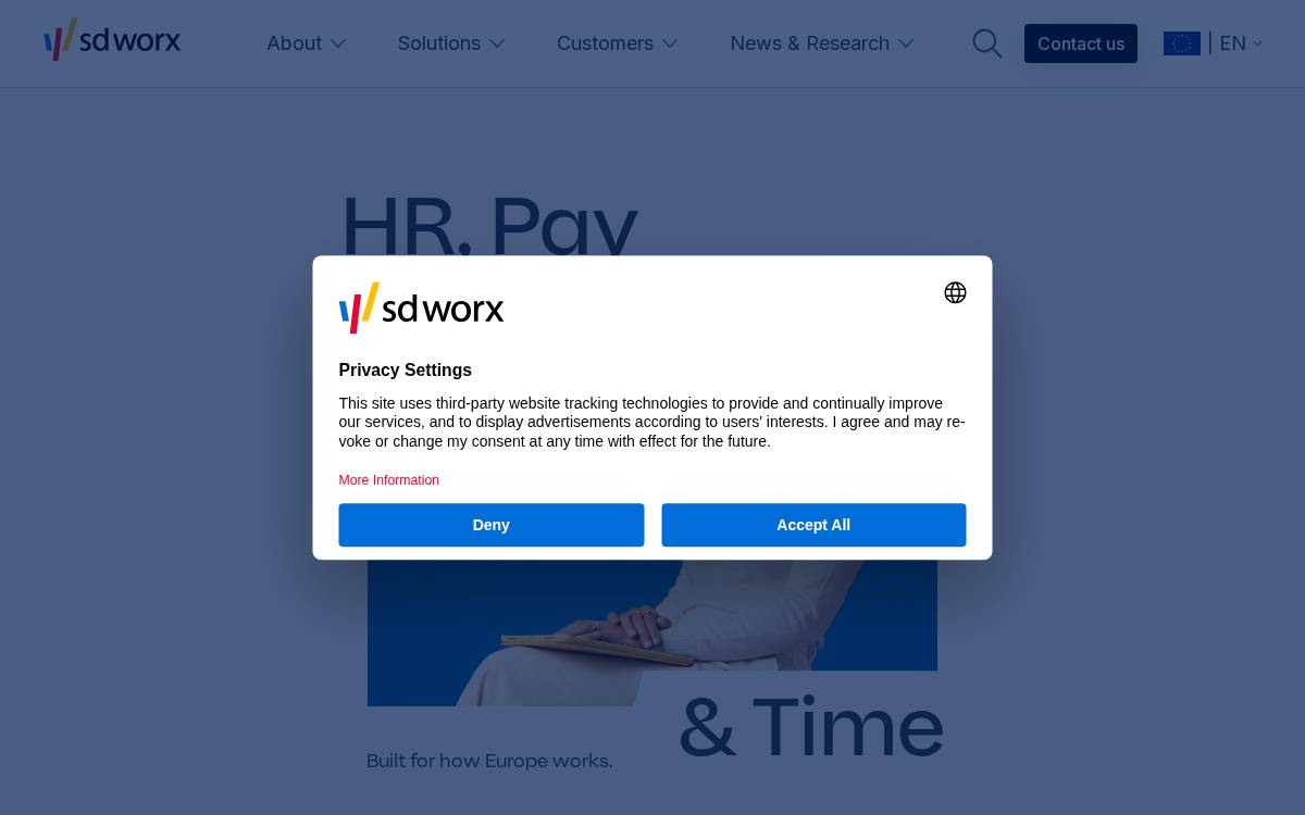 SD Worx website preview