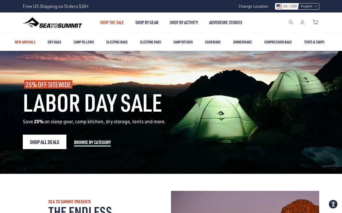 Sea To Summit website preview