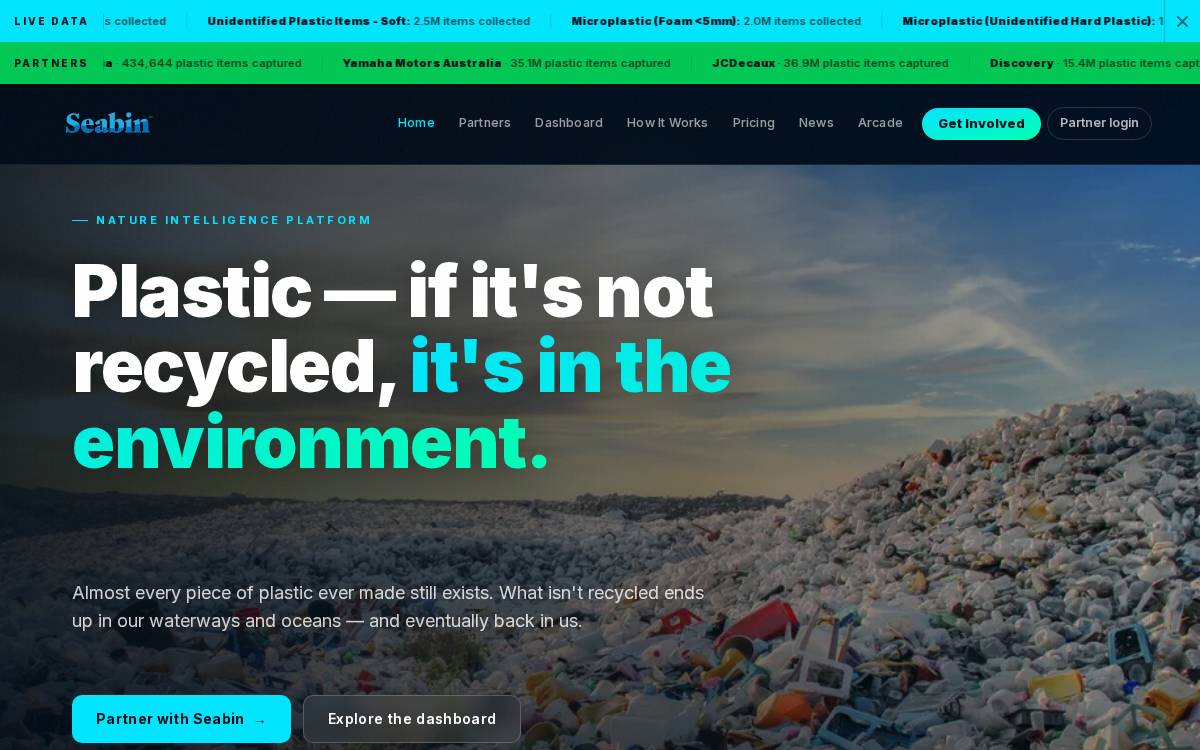 Seabin Project website preview
