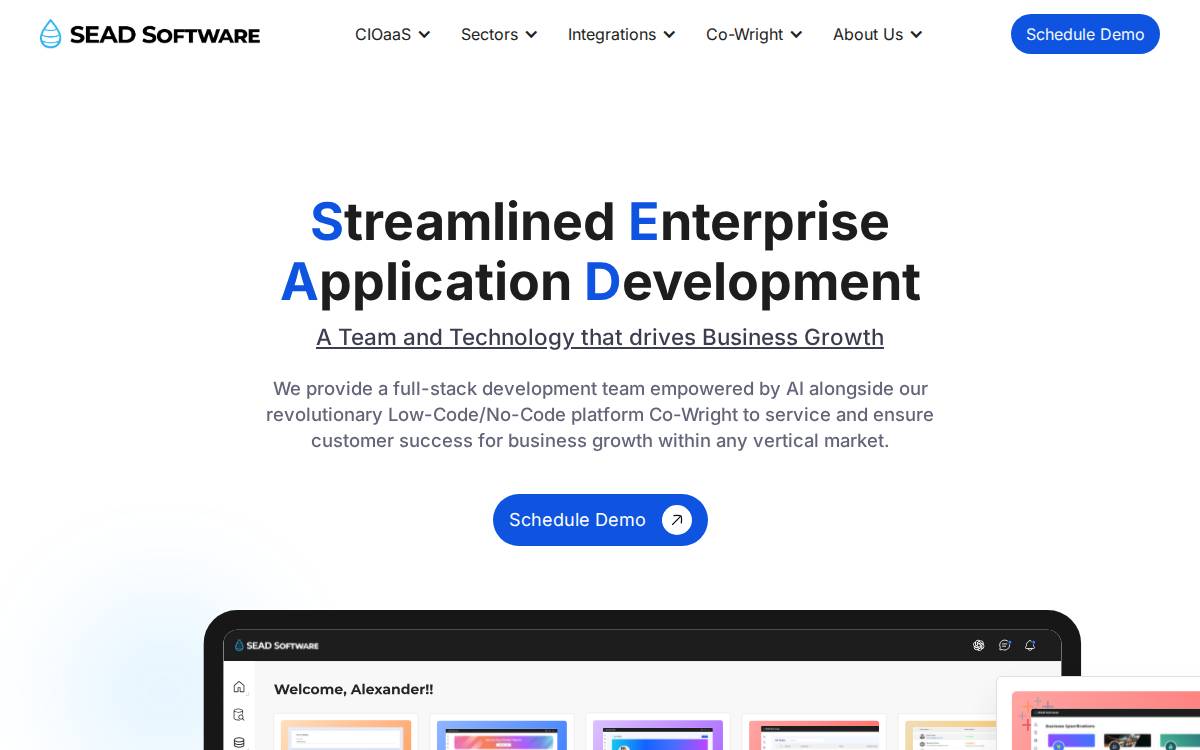 SEAD Software website preview