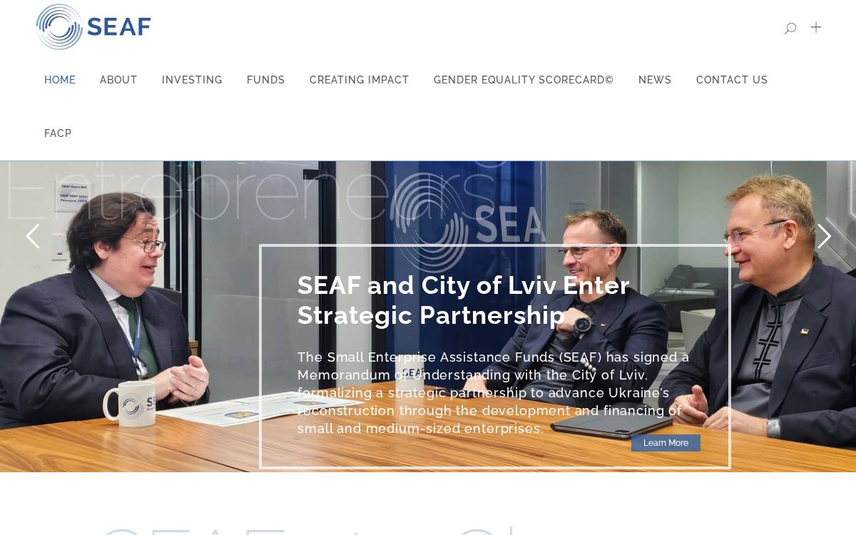 SEAF website preview