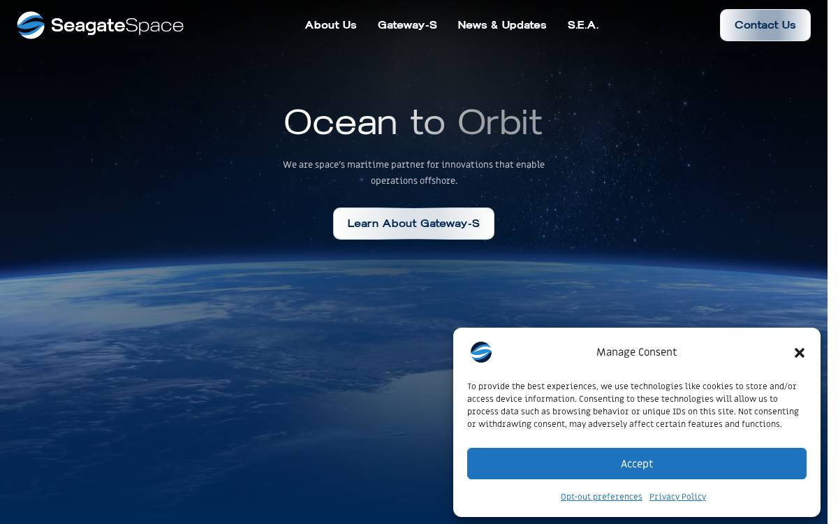 Seagate Space Corporation website preview