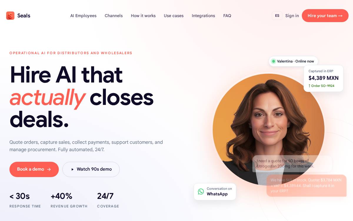 Seals AI website preview