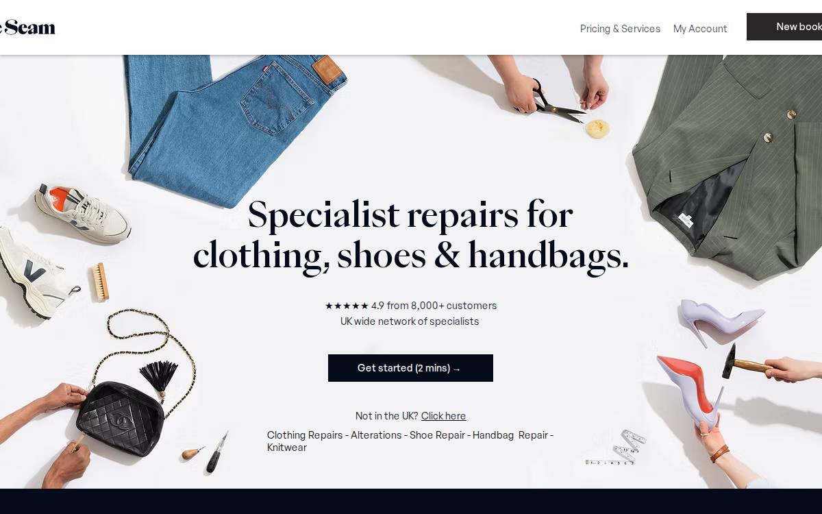 Seam website preview