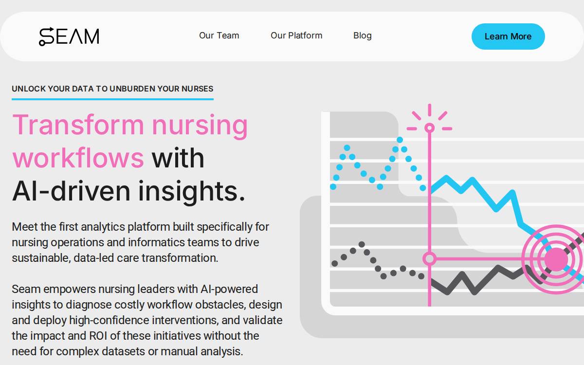 Seam Technologies website preview