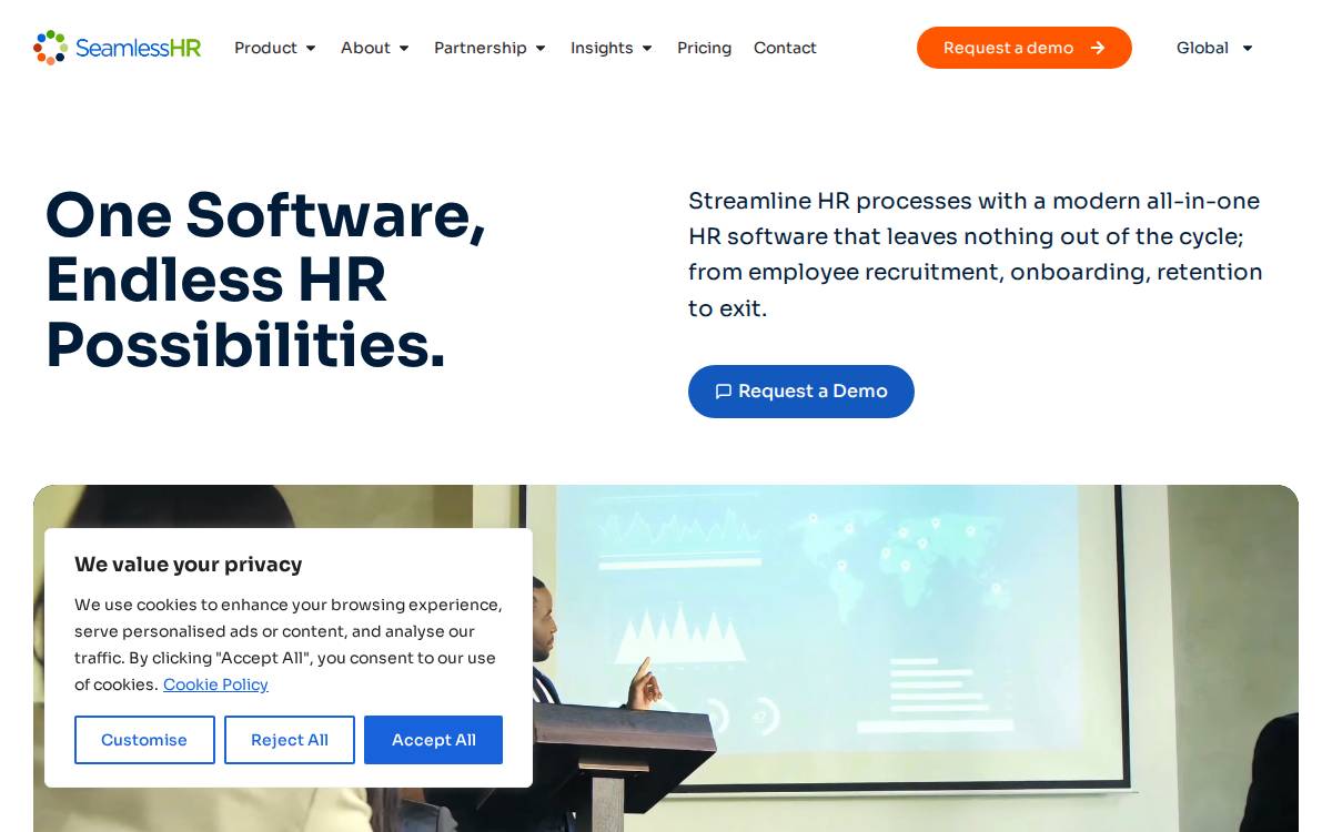 Seamless HR website preview