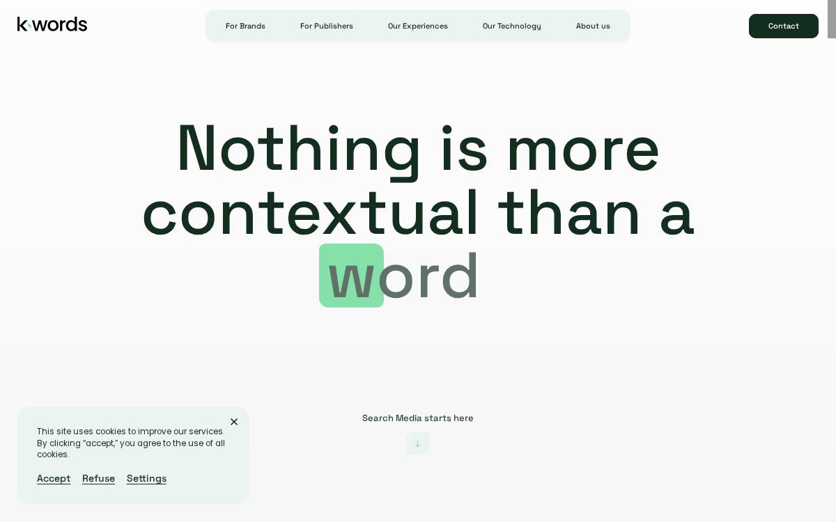 Kwords website preview