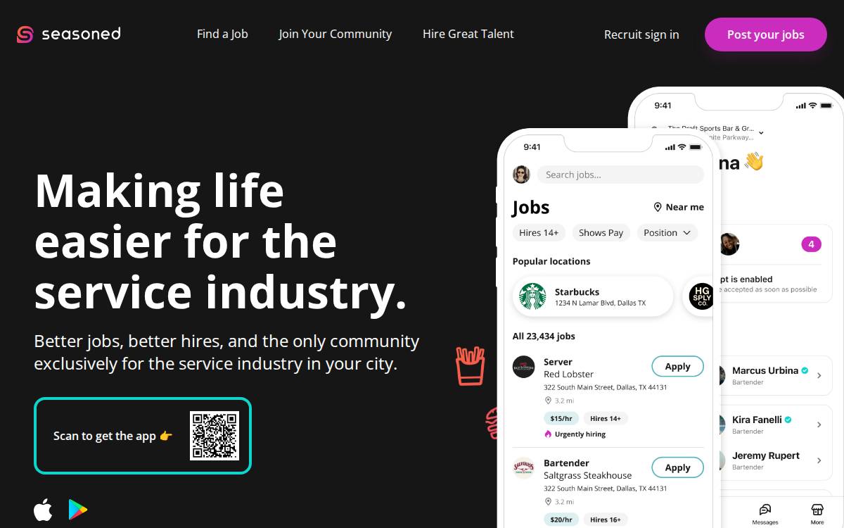 Seasoned website preview