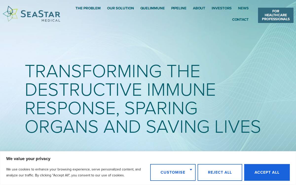 SeaStar Medical website preview