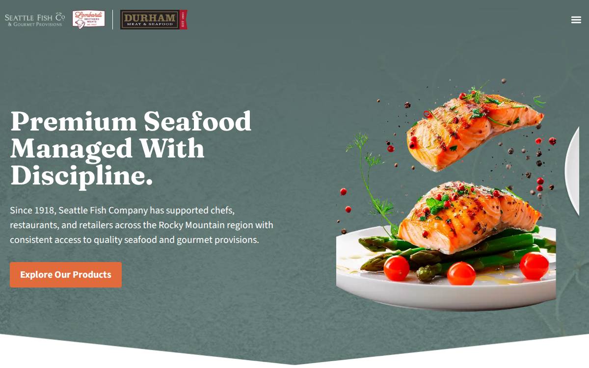Seattle Fish Company website preview