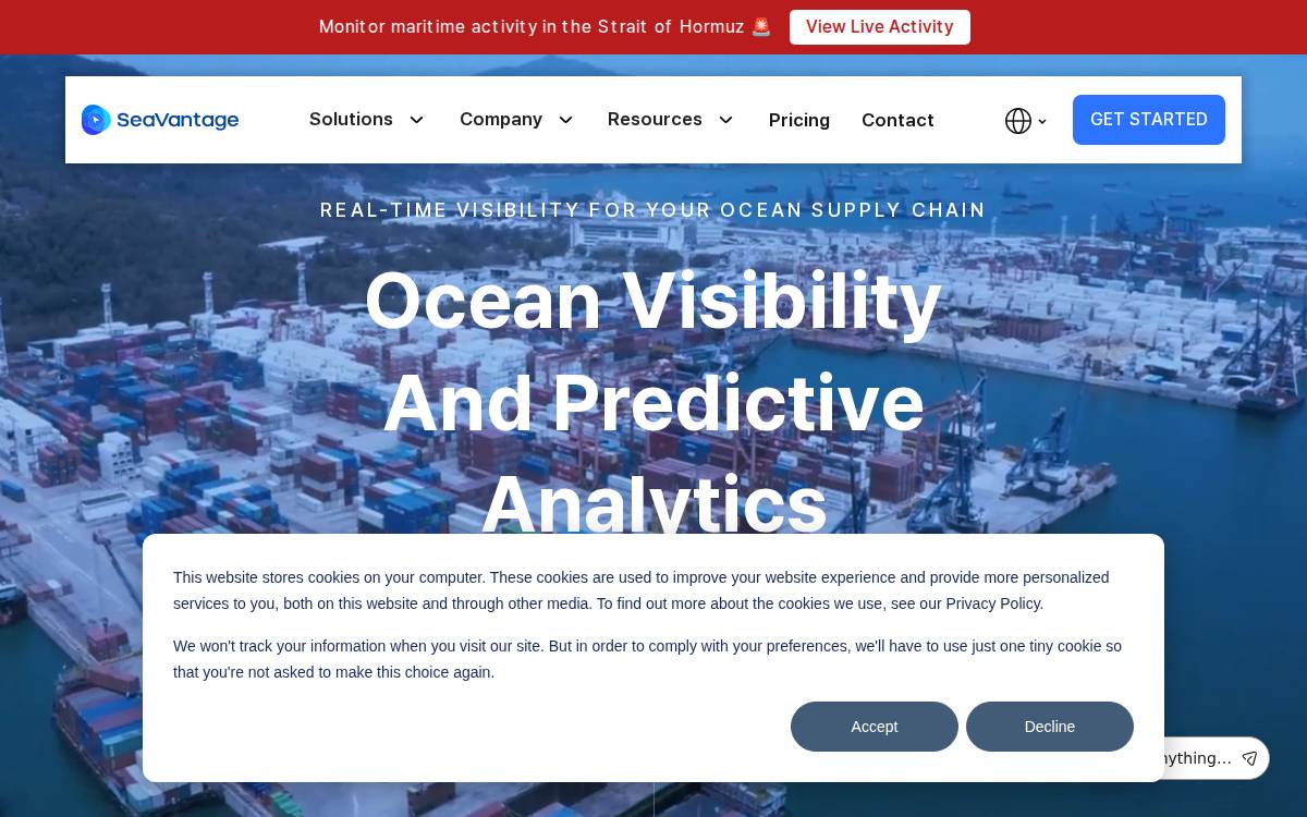 Seavantage website preview