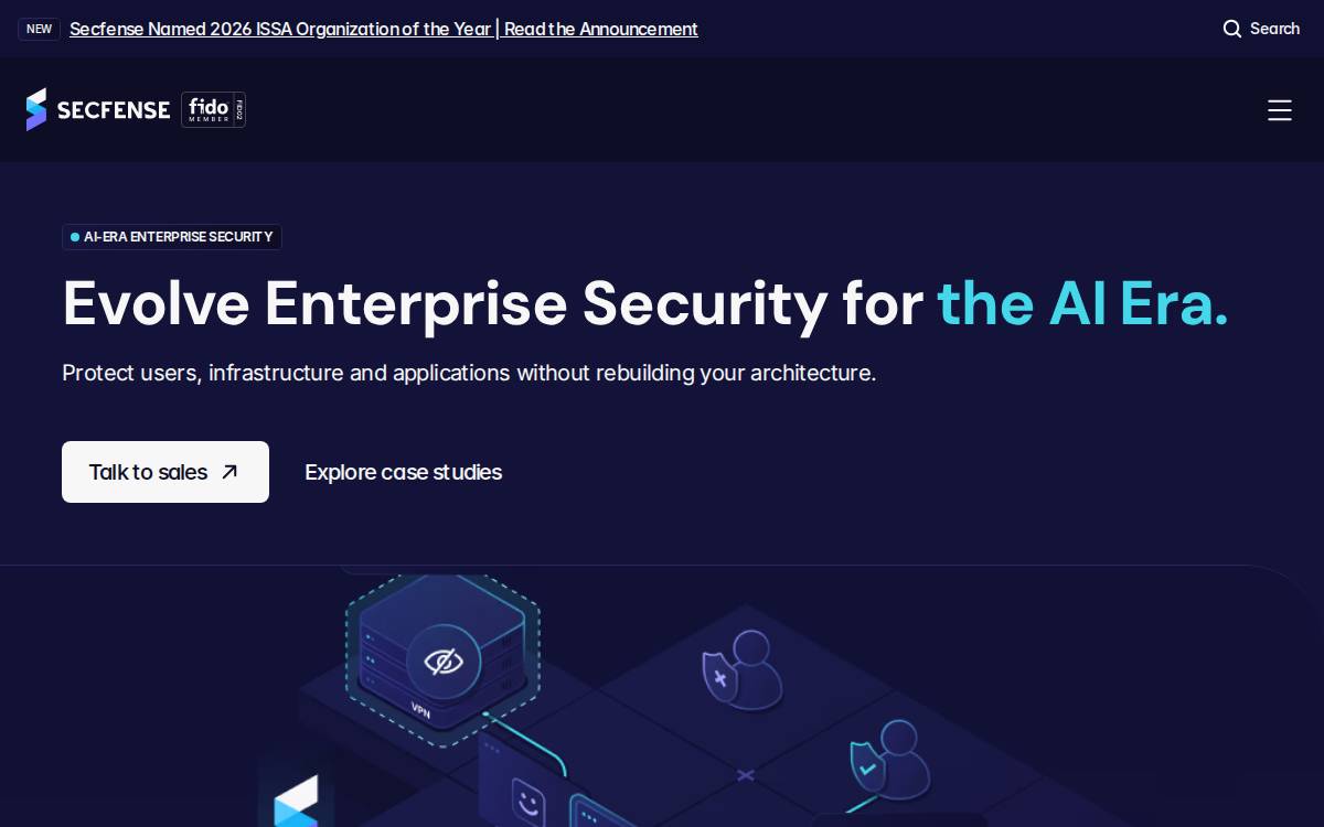 Secfense website preview