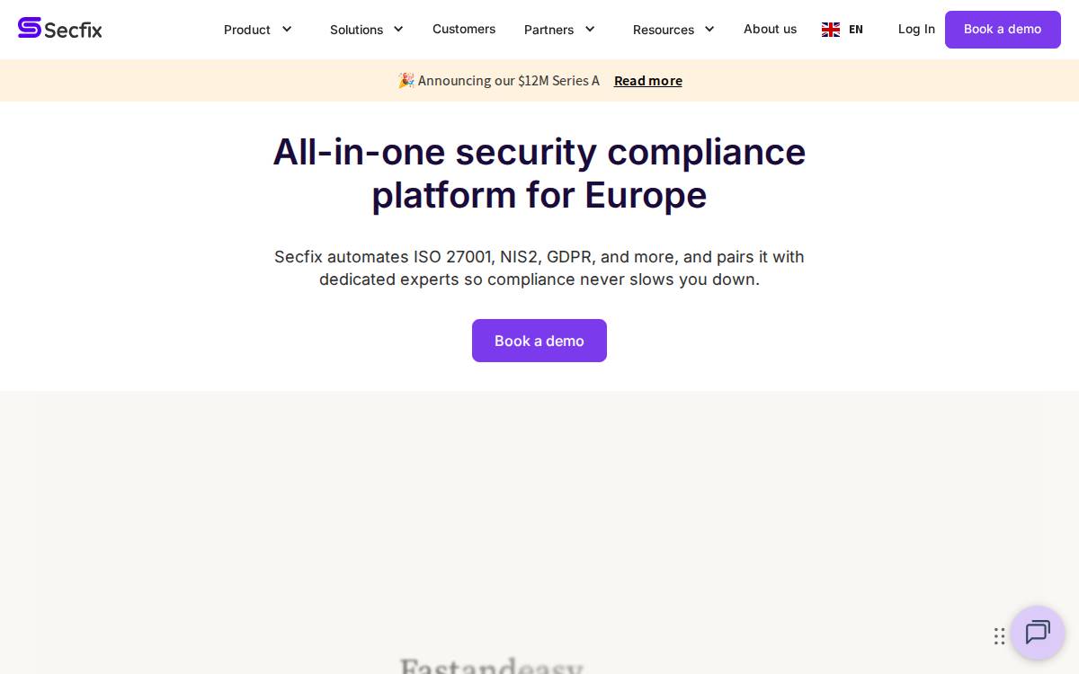 Secfix website preview