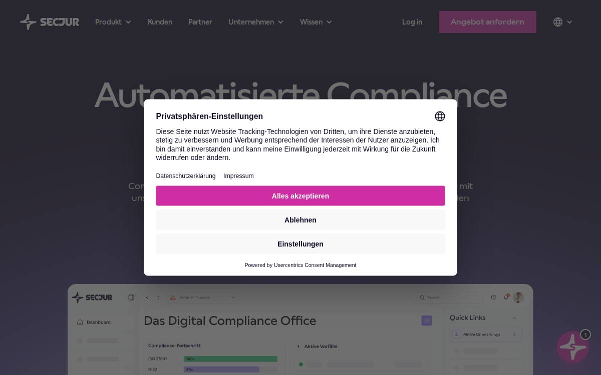 Secjur website preview