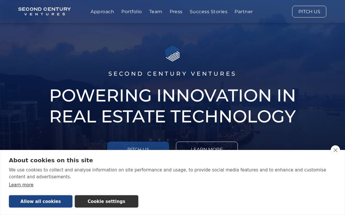 Second Century Ventures website preview
