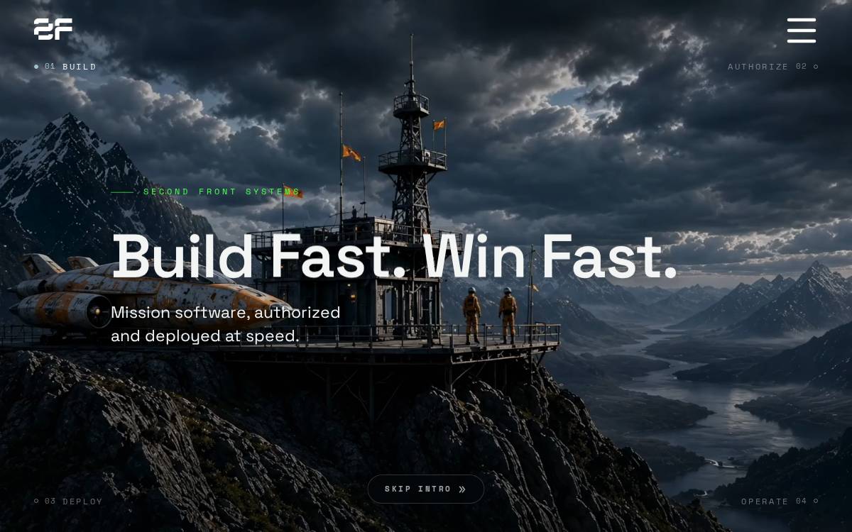 Second Front Systems website preview