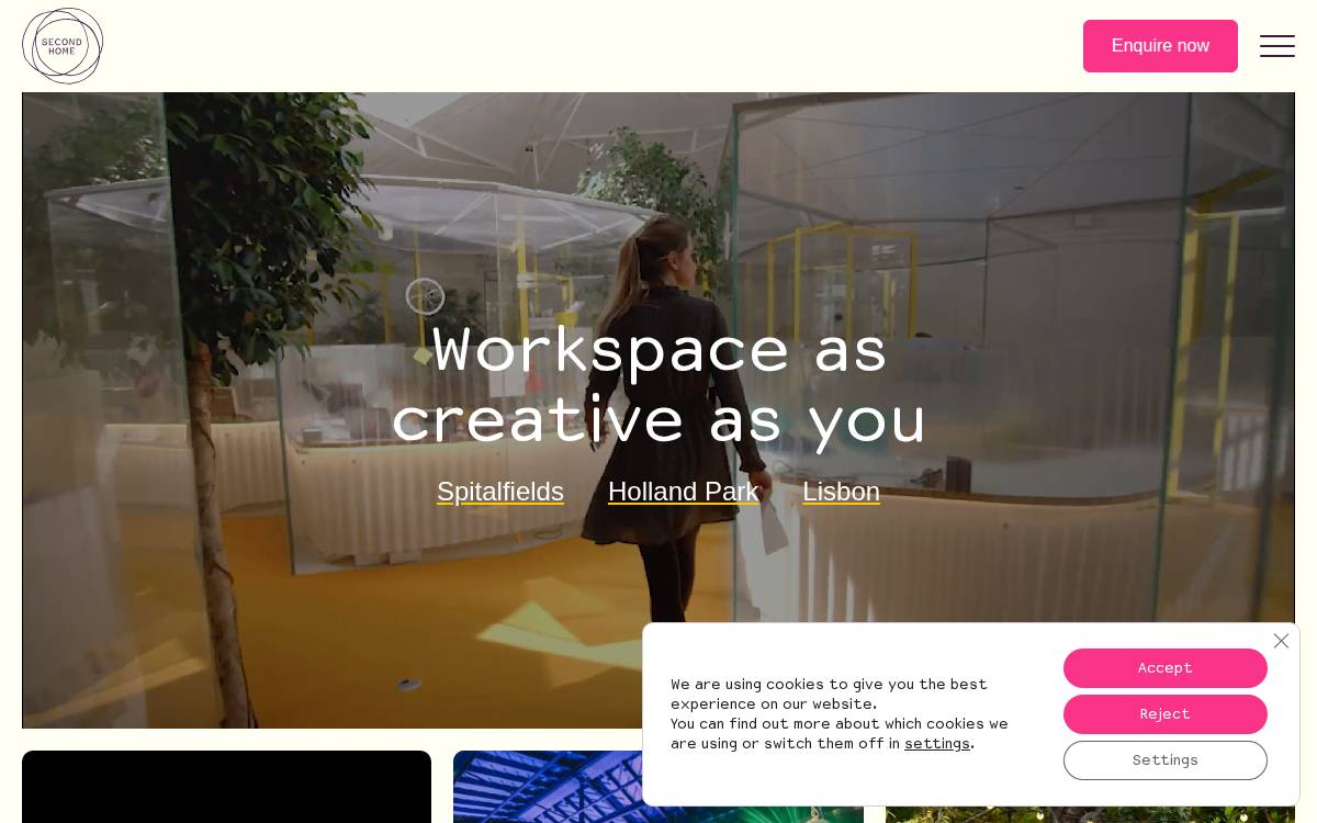 Second Home website preview