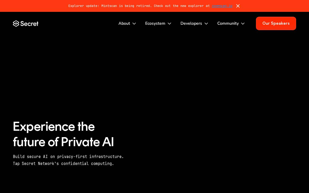 Secret Network website preview