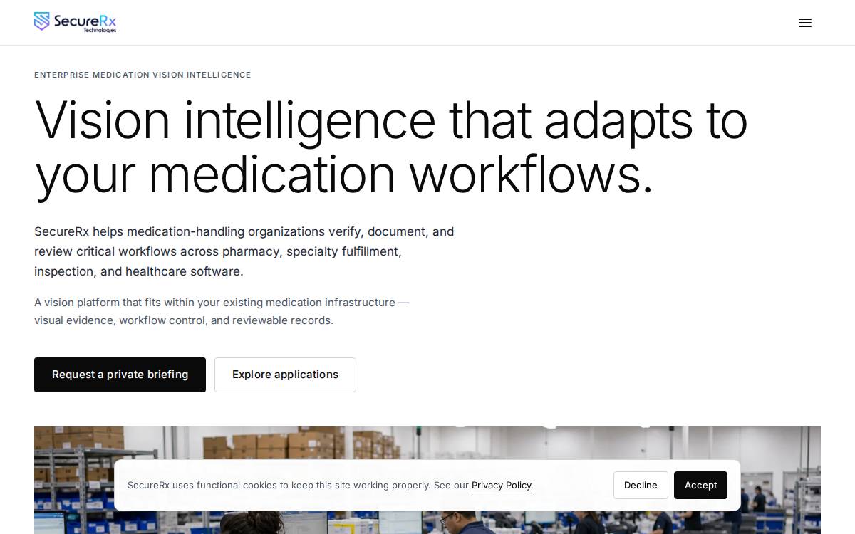 SecureRx Technologies website preview