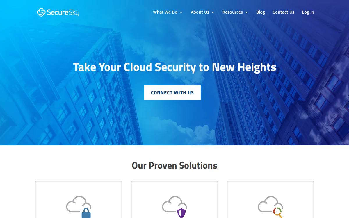 Securesky website preview