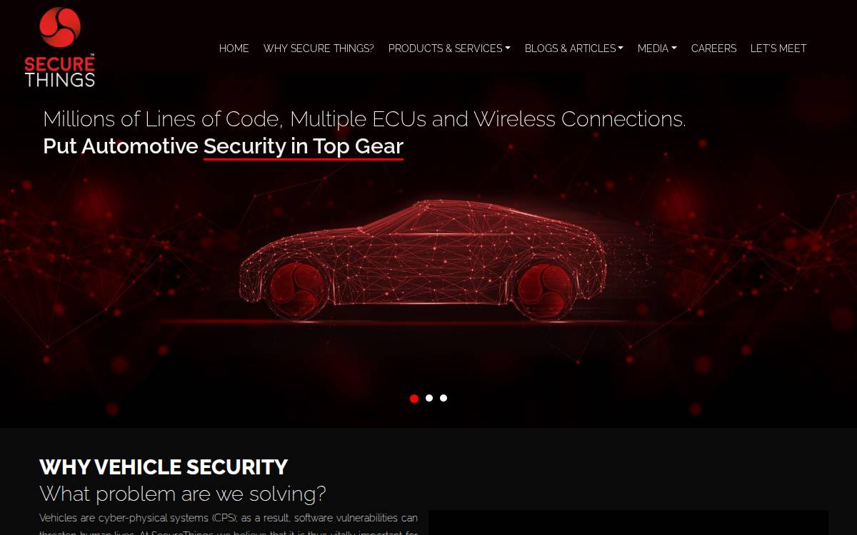 Securethings website preview