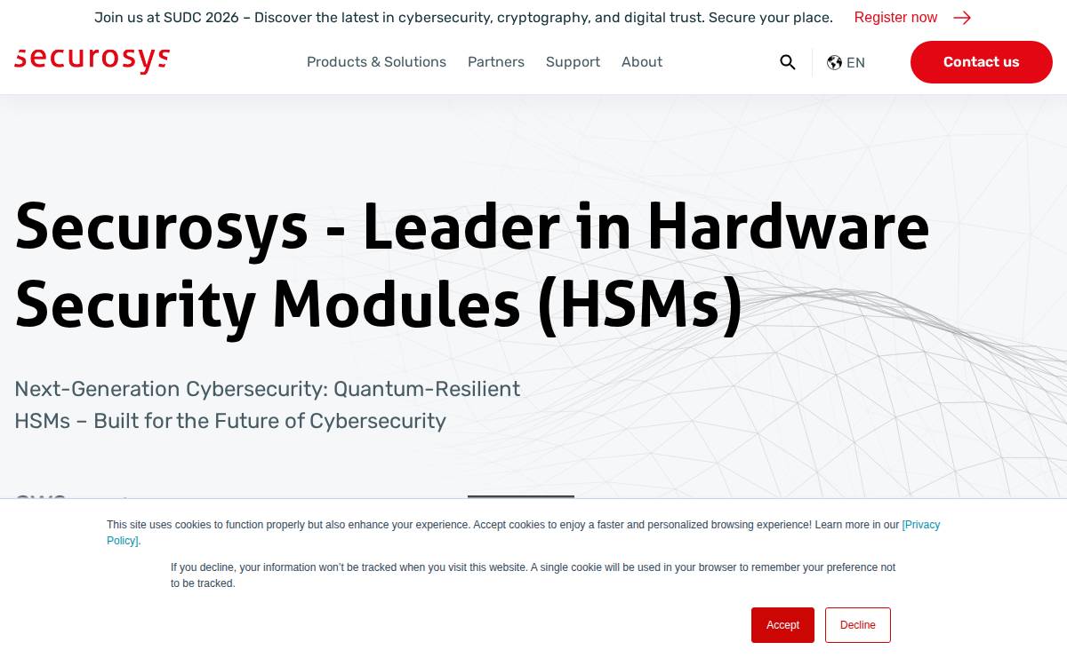 Securosys website preview