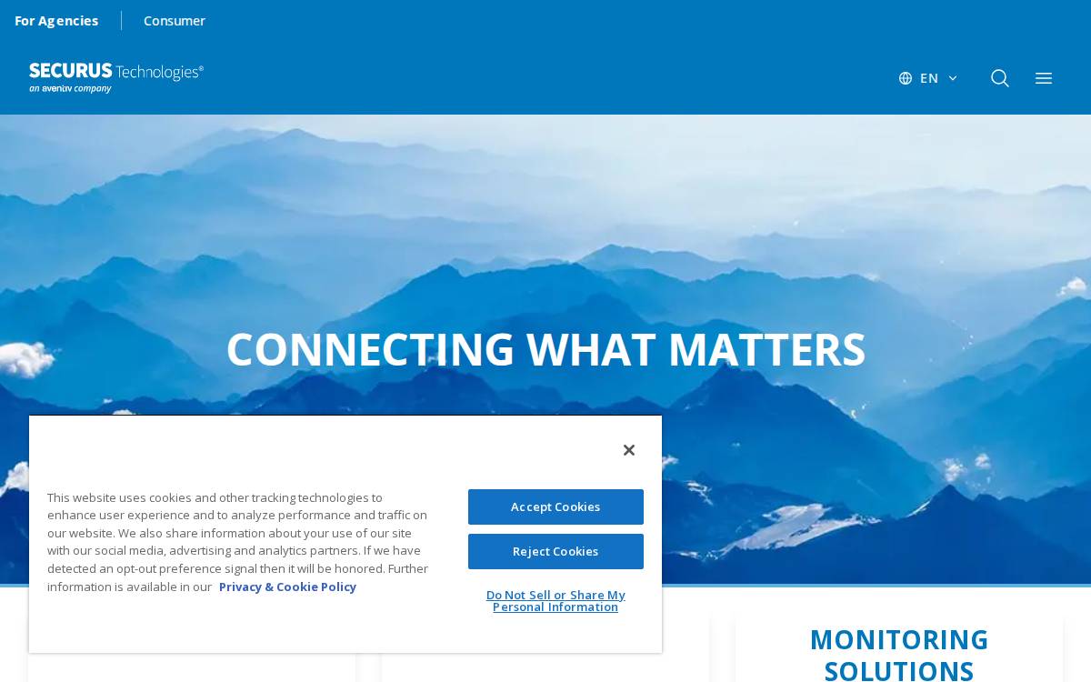Securus Technologies website preview