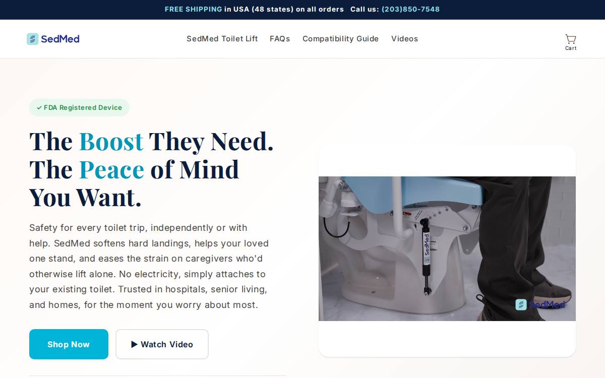 Sedentary Medical Solutions LLC website preview