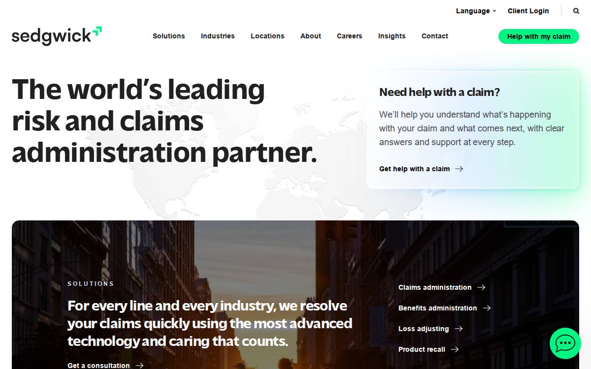 Sedgwick website preview