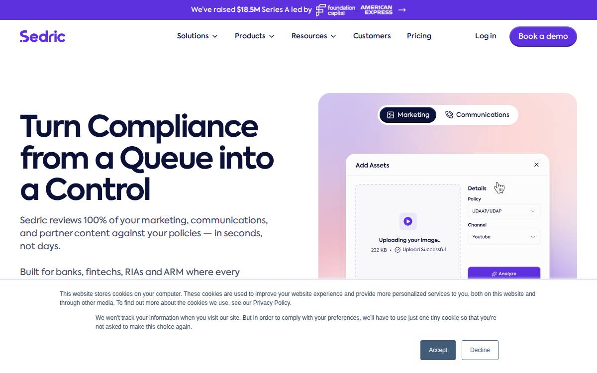 Sedric website preview