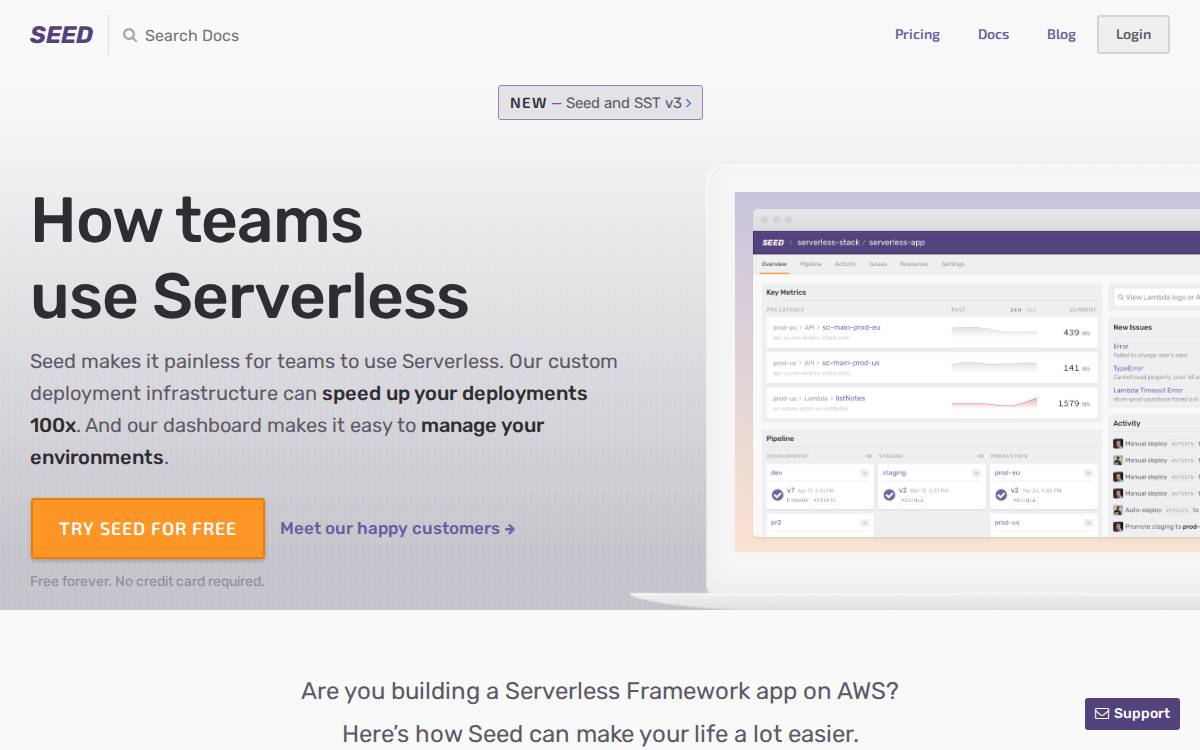 Seed website preview