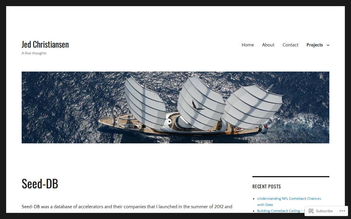Seed Db website preview