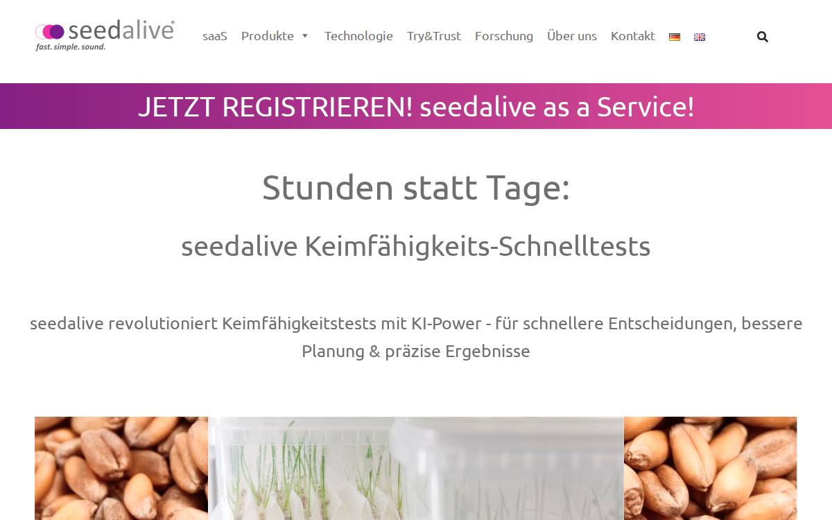 Seedalive website preview